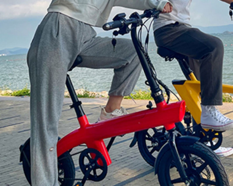 Bicicleta el&eacute;ctrica urbana inteligente para mujer, H2-250W, 14 pulgadas, r&aacute;pida y con asiento acolchado