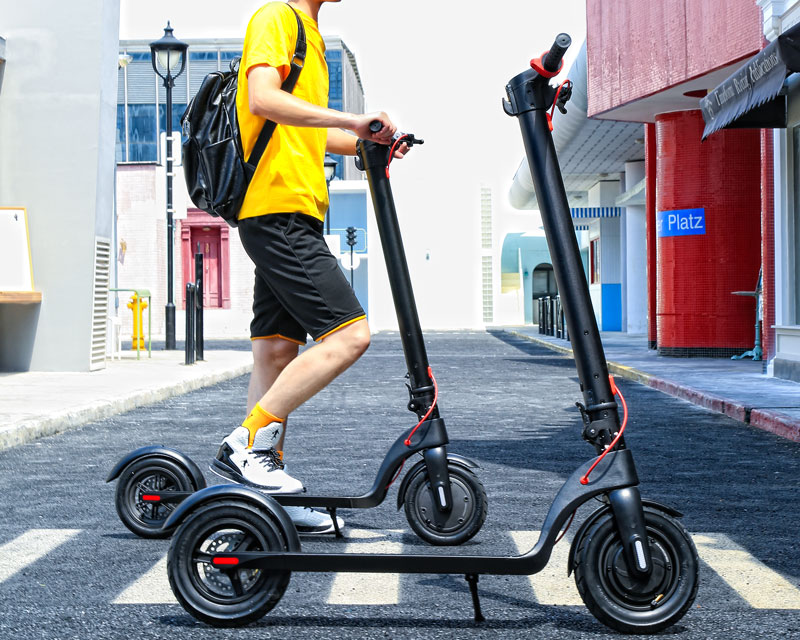 Patinete el&eacute;ctrico plegable de 2 ruedas para adultos, con neum&aacute;ticos de 8,5/10 pulgadas, X7-350w