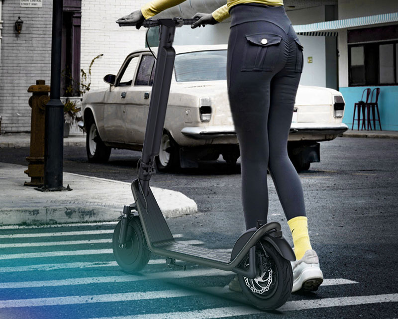 Patinete el&eacute;ctrico plegable de dos ruedas, bater&iacute;a larga, 10 pulgadas, 36 V, 13 Ah, 450 W, X11